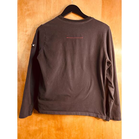 Chevignon Men's Black Long Sleeve Shirt with Trademark Patches Size Large - Picture 5 of 9